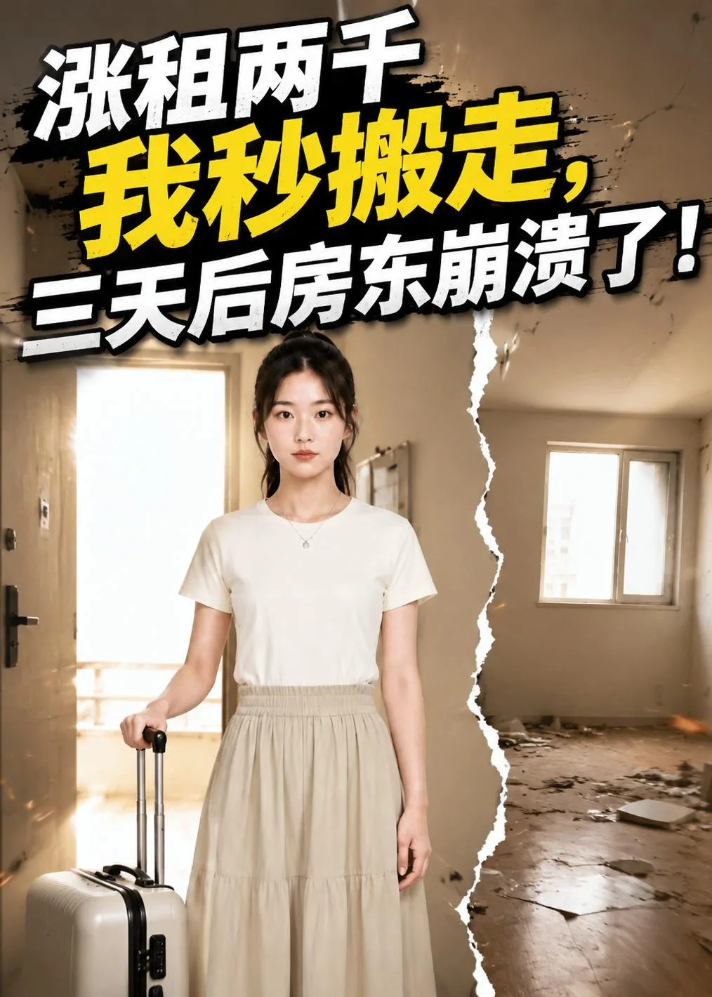 涨租两千我秒搬走,三天后房东崩溃了!